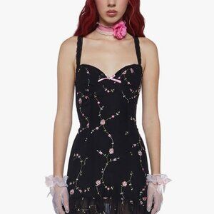 Dolls Kill Sugar Thrillz I’m Baby Floral Embroidered Dress XL